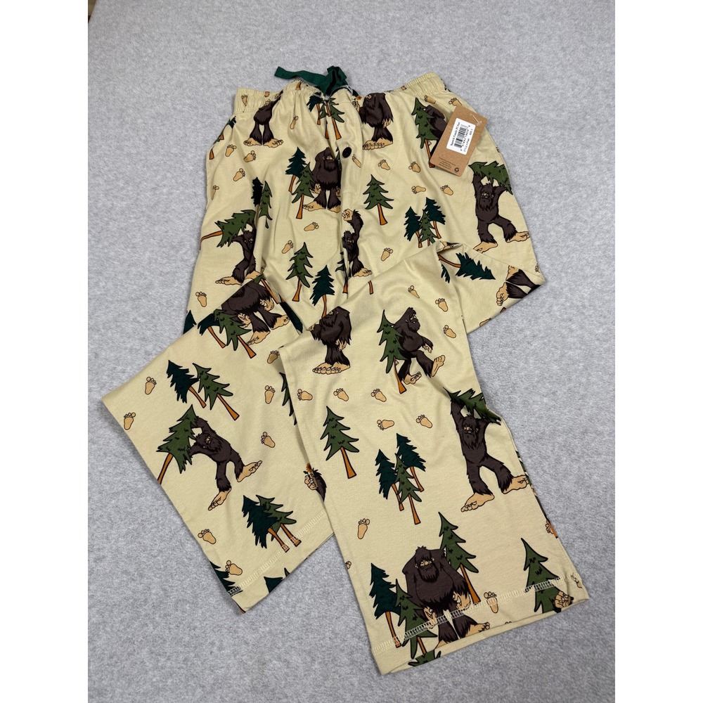 Lazy One Unisex Size S Squatch Family Pj Pants NWT